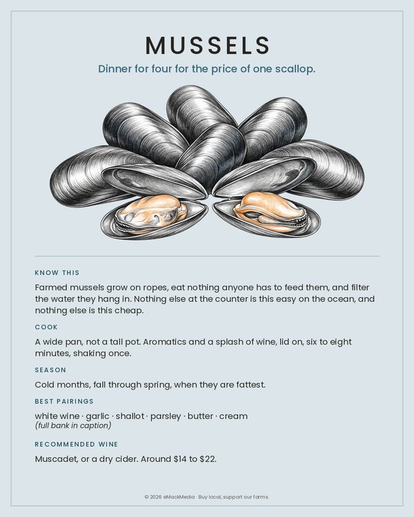 MackFoodie Mussels card